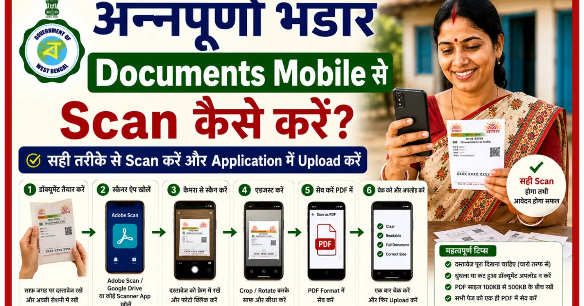 Annapurna Bhandar Documents Mobile से Scan कैसे करें?